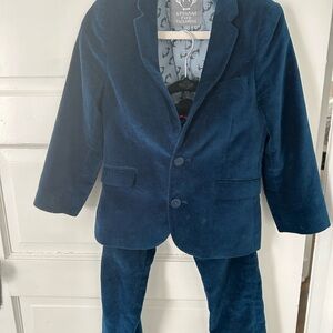 Appaman Blue Velvet Suit Set